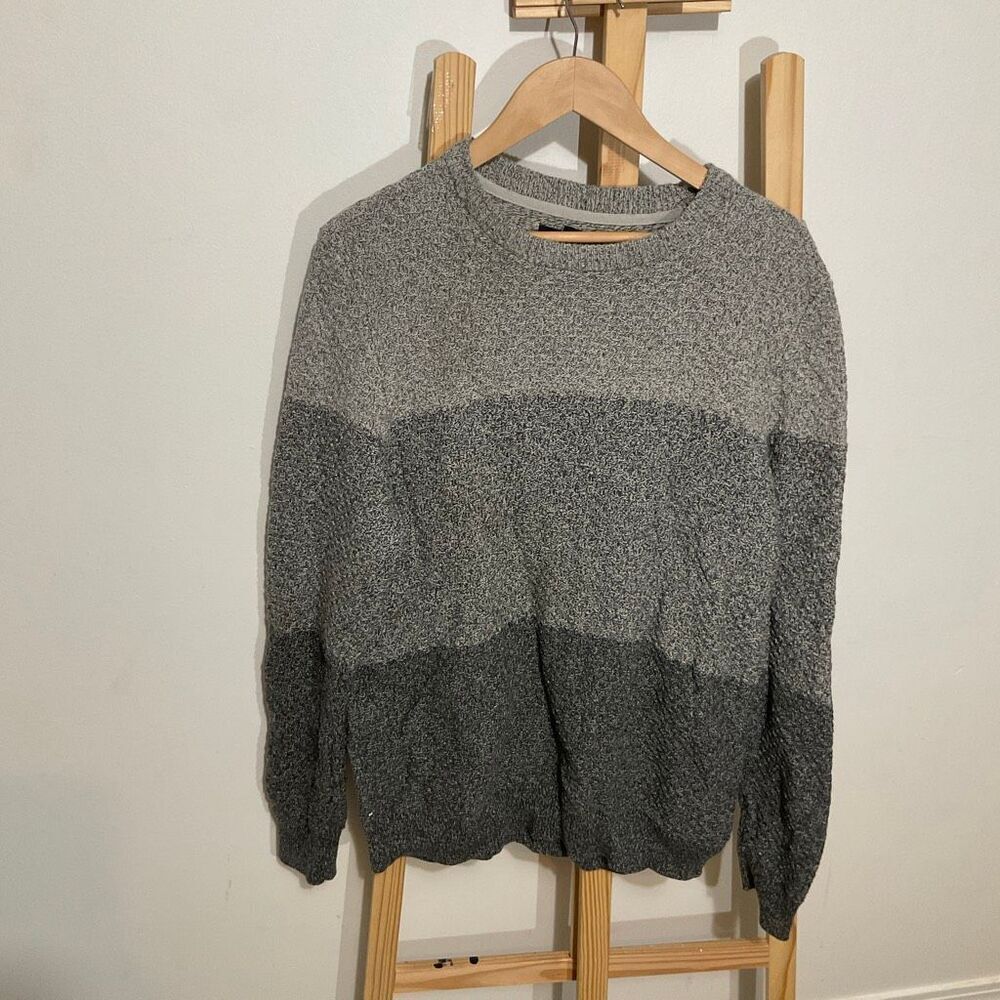 London Fog men’s multicolor gray crewneck sweater size large